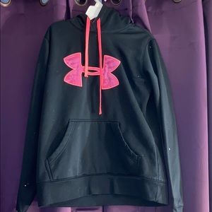 black and pink under armour hoodie